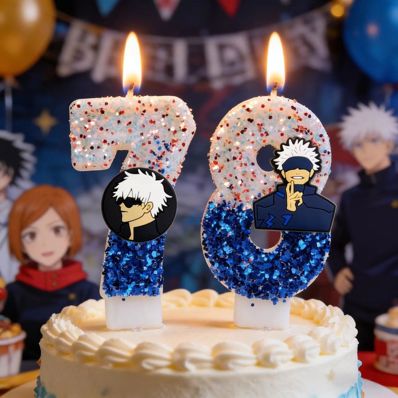 Candle Supplies Usa - Anime Jujutsu Kaisen Birthday Candle Satoru