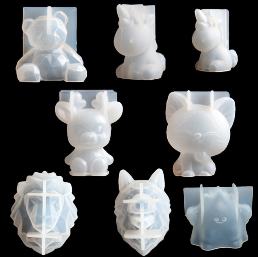 Candle Making Supplies For Beginners - Transparent Unicorn Silicone Epoxy Resin Molds