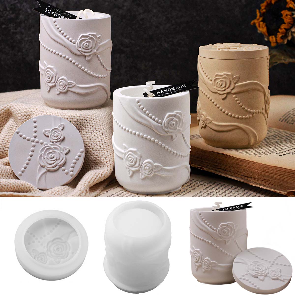 Concrete Flower Shape Candle J - Candle Making Supplies Jars review and price