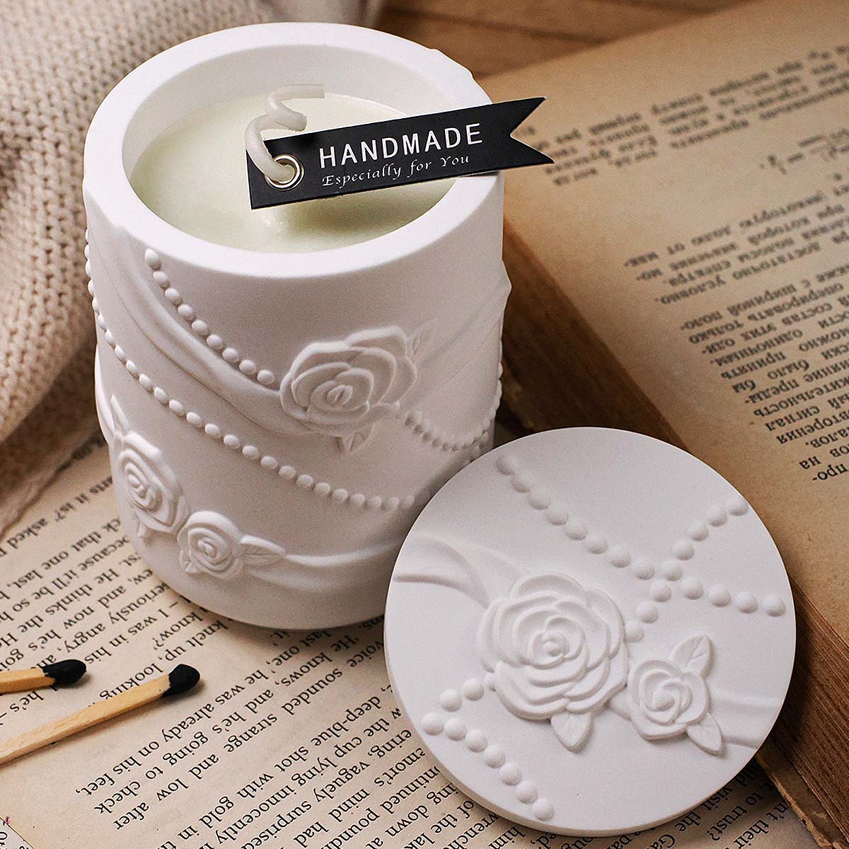 Concrete Flower Shape Candle J - Candle Making Supplies Jars review and price
