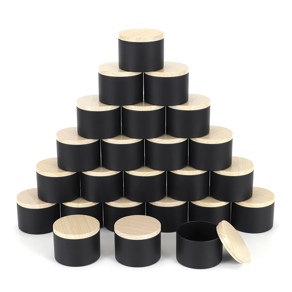 24pcs 4oz Black Candle Jars ,R - Black Tin Candle review and price