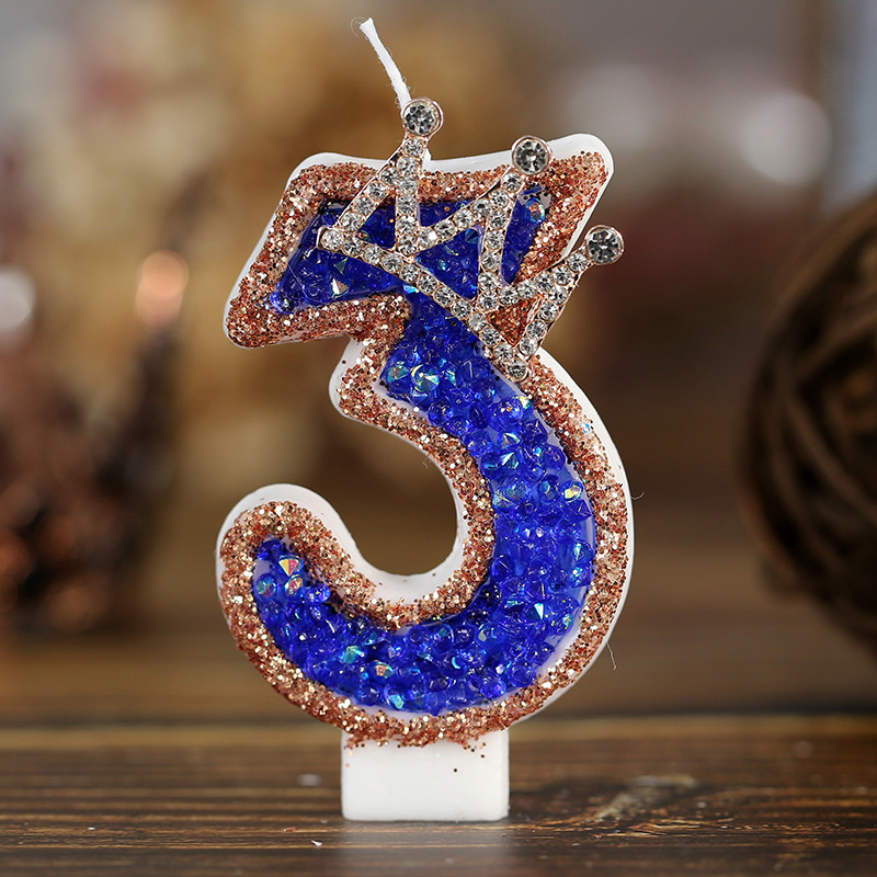 Blue Birthday Numbers Candles  - Luxury Candle Supplies Usa review and price