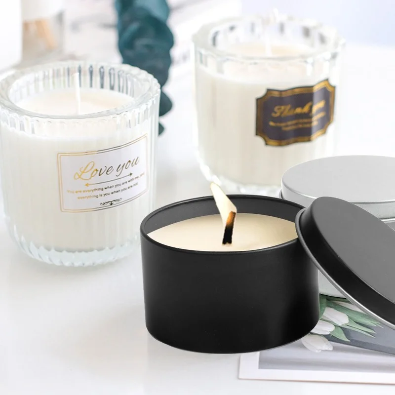 12/24Pcs Round Metal Tin Box C - Black Tin Candle review and price