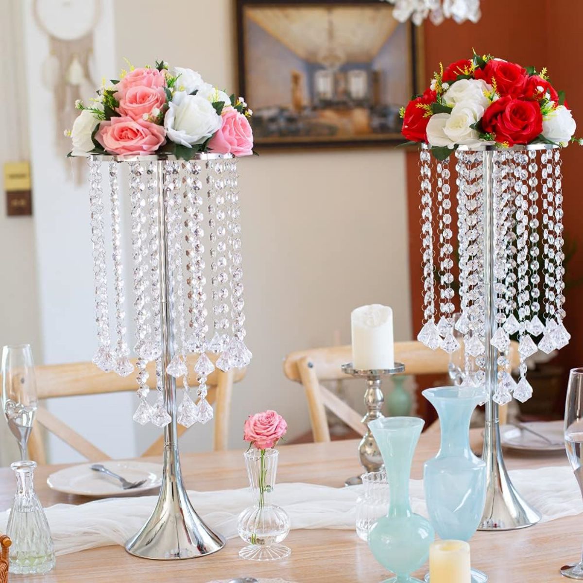 2/10pcs Luxury Crystal Flower  - Luxury Candle Supplies Usa review and price