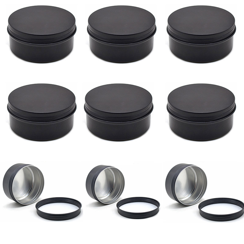 Black Empty Round Aluminum Box - Black Tin Candle review and price