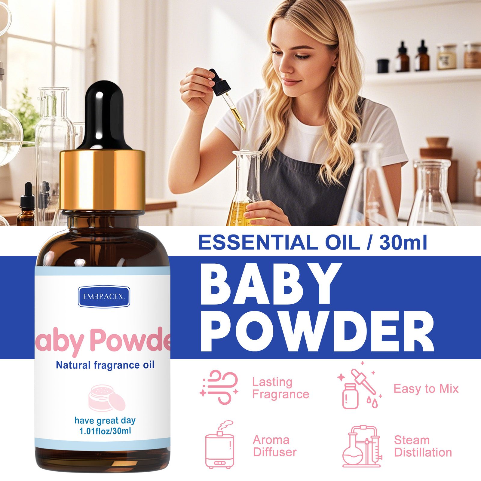 30ml Baby Powder Essential Oil - Candle Supplies Essential Oils review and price