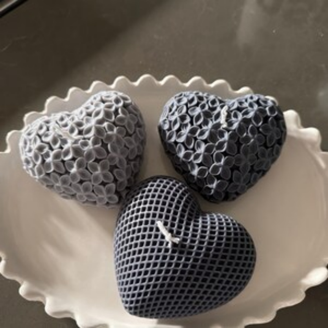 2PCS Love Candle Mold 3D Flowe - Candle Fragrance Supplies review and price