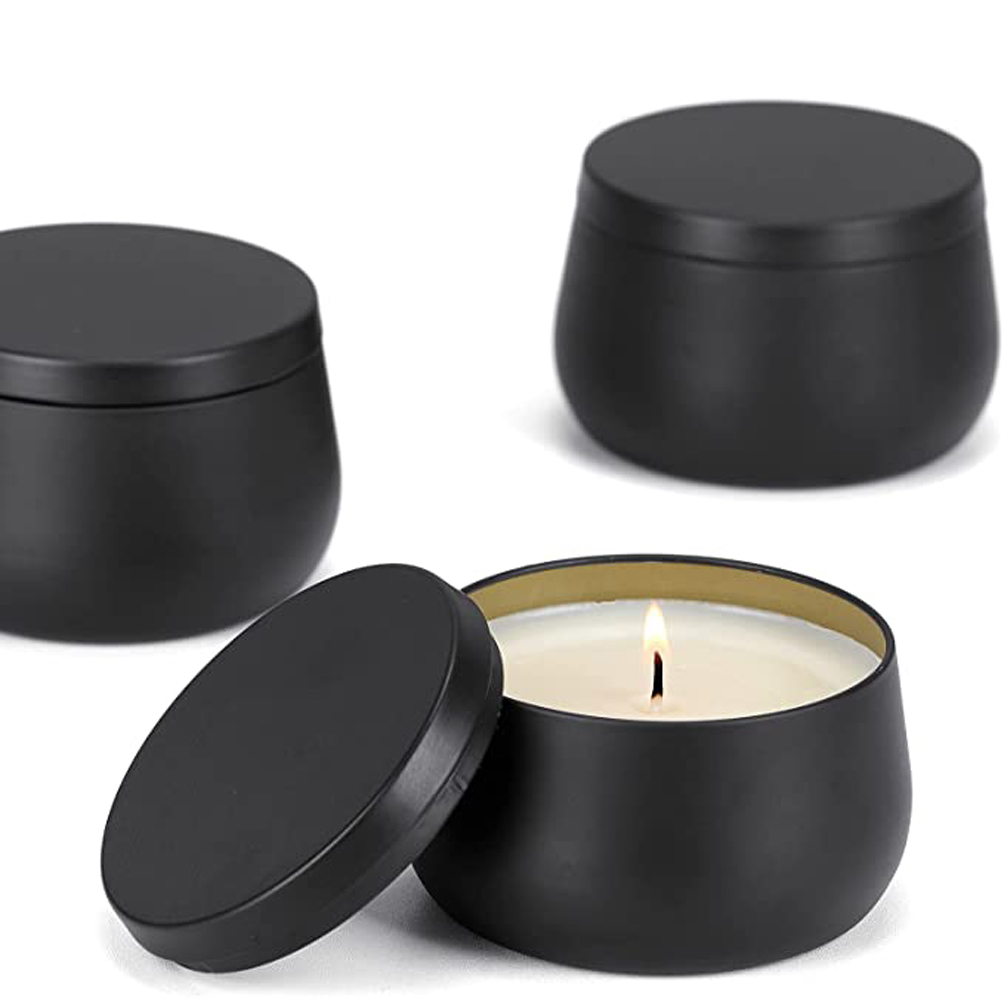 12pcs 8oz White Black Gold Met - Black Tin Candle review and price
