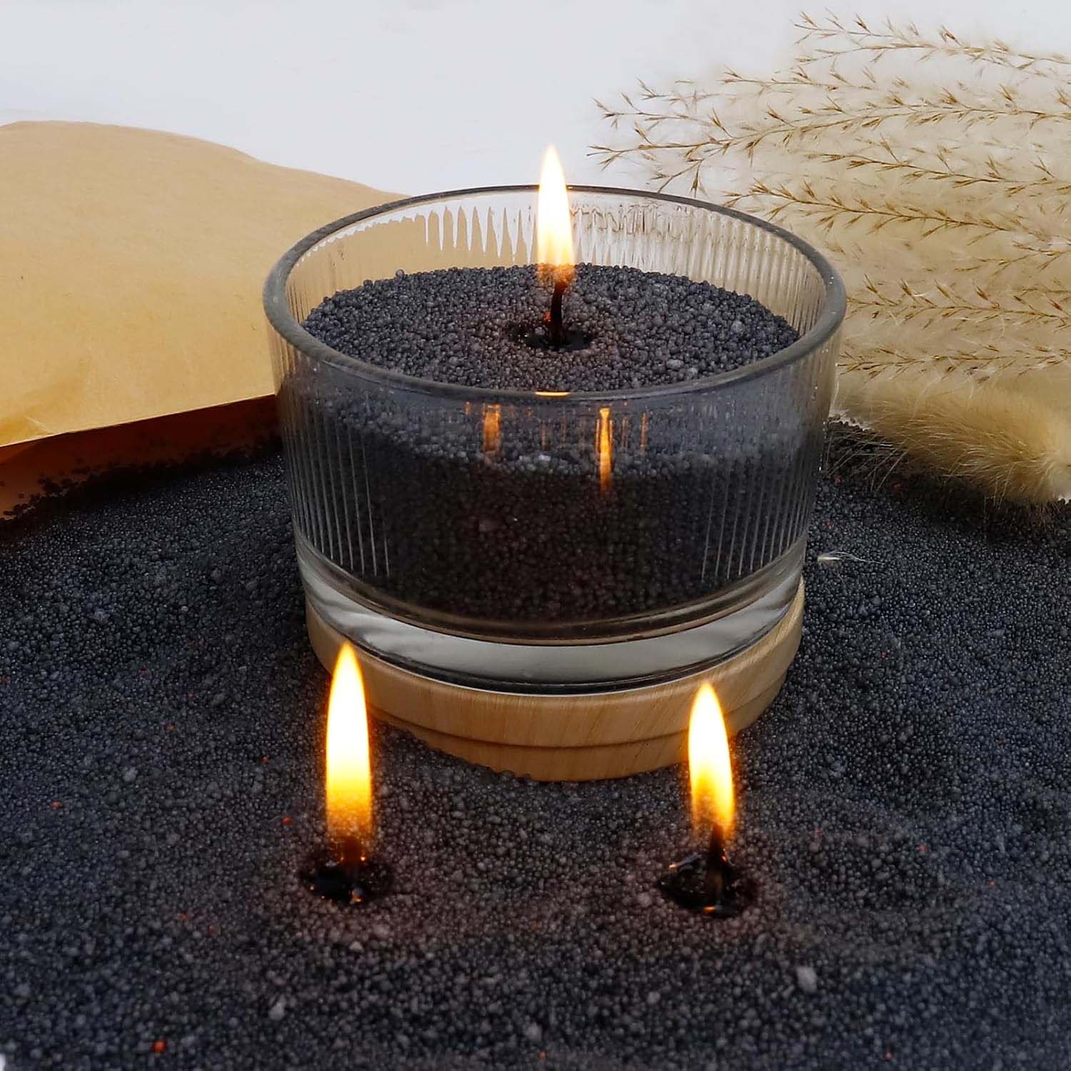 Black Candle Sand with Wick, 2 - Candle Supplies Storage review and price