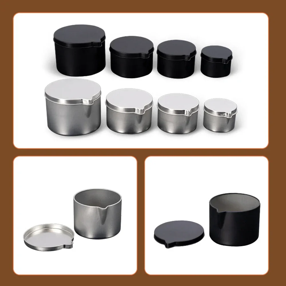 12PCS Silver Black Metal Tins  - Black Tin Candle review and price
